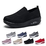 Braised Pork Women's Air Cushion Slip-On Walking Shoes,Casual Mesh Air-Cushion Walking Sneakers,Ligh