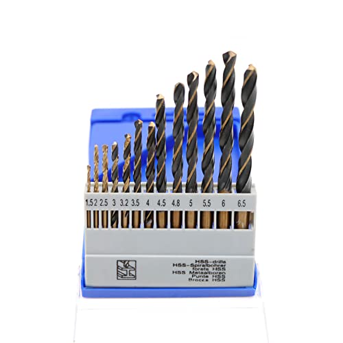 image for Bueyfolt Cobalt Steel Twist Drill Bit Set - 13 Pcs M35 Metal Drill Bit