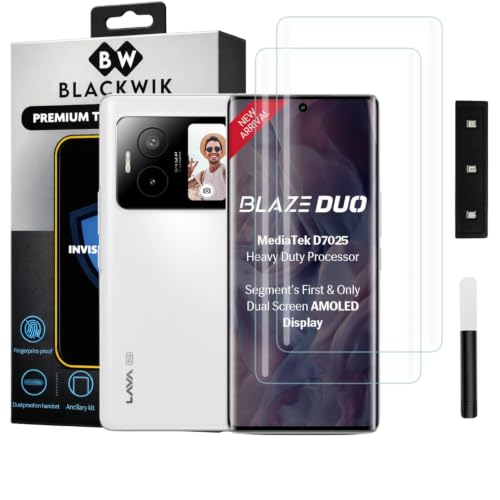 Image of Blackwik UV Curved Tempered Glass for Lava Blaze Duo 5G | 2-Pack