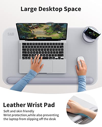 image for SAIJI Laptop Lap Desk for Bed—Fits Up to 17