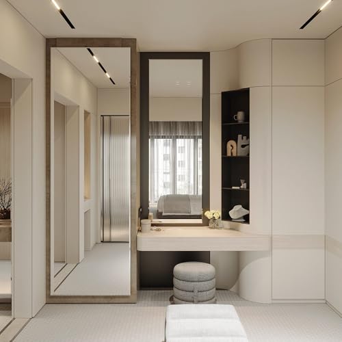 MySpiegel.de Rahmenloser Spiegel - 10mm Facettenschliff - 4mm Stärke mit Befestigung 160 x 60 cm