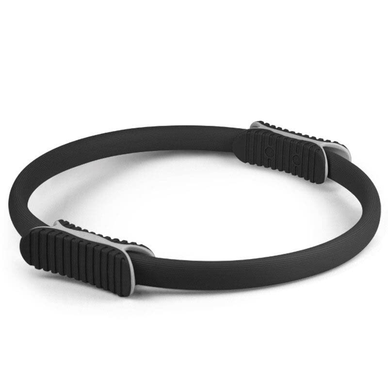 WELLDER Super Grip Ring Cirkel Magiska Yoga Pilates Fitness Gym Ring Svart eller Rosa Män Kvinnor 37CM (Svart)