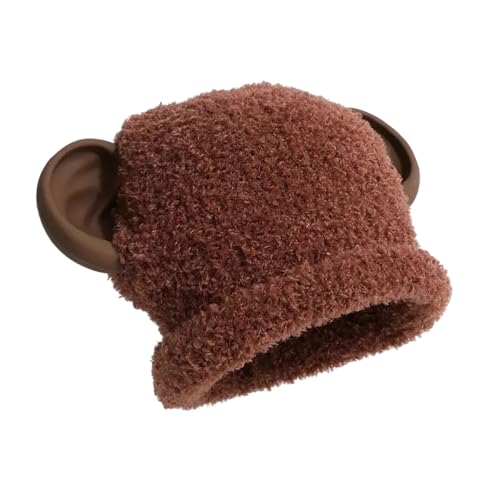 Chapeau d'hiver tendance décontracté en laine et motif dessin animé original