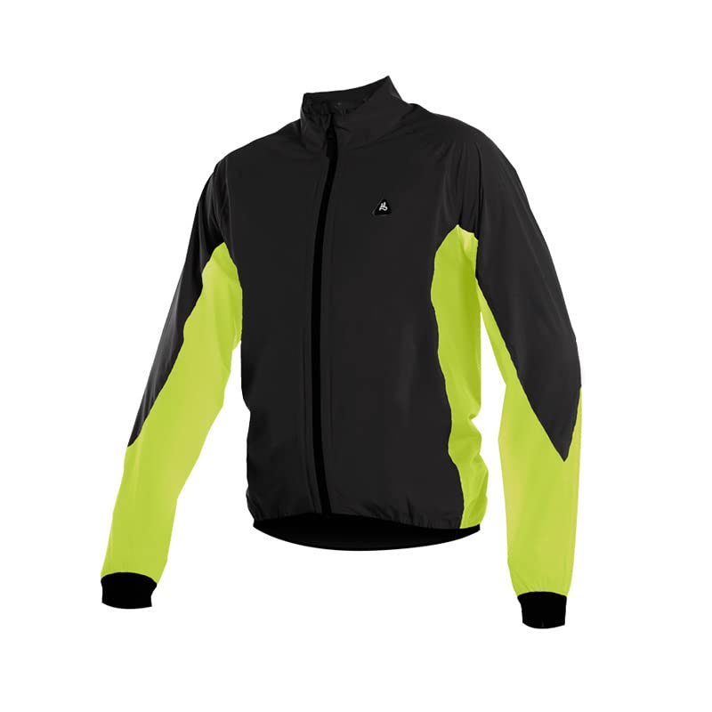 Dos Caballos Performance Stretch Rain Jacket Black / Neon Yellow 3XL