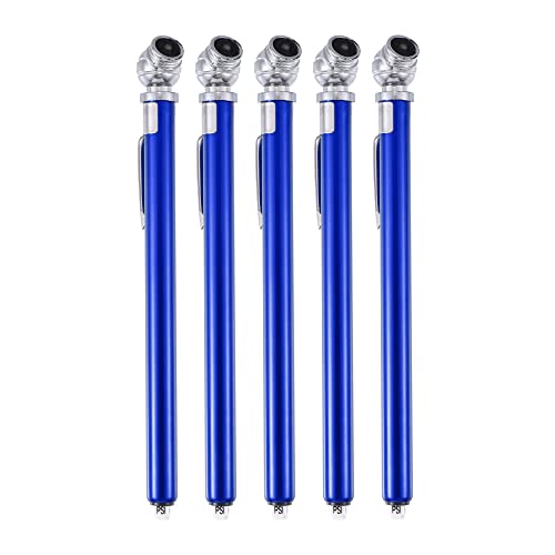 X AUTOHAUX 5uds 10-100PSI Doble Cabezal Camión Bolígrafo Neumático Aire Presión Indicador Azul Cover