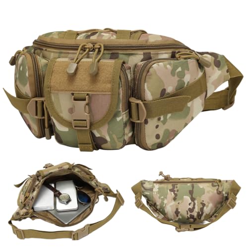 Riñonera de caza de gran capacidad y camuflaje impermeable para pesca 5