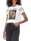 Cuello redondo Desigual Camiseta de Manga Corta, Blanco, L para Mujer