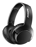 Philips BASS+ SHB3175BK - Auriculares inalambricos (Bluetooth con micrófono, aislantes de ruido, plegables, 13h de reproducción), negro