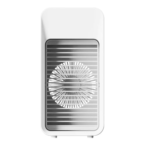 Enfriador de aire de mesa, refrigeración evaporativa, enfriadores evaporativos para aire acondicionado ajustables, ventilador humidificador silencioso con 7 luces LED y 3 velocidades