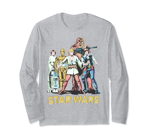 T-shirt Star Wars manches longues imprimé durable recto-verso pour adulte