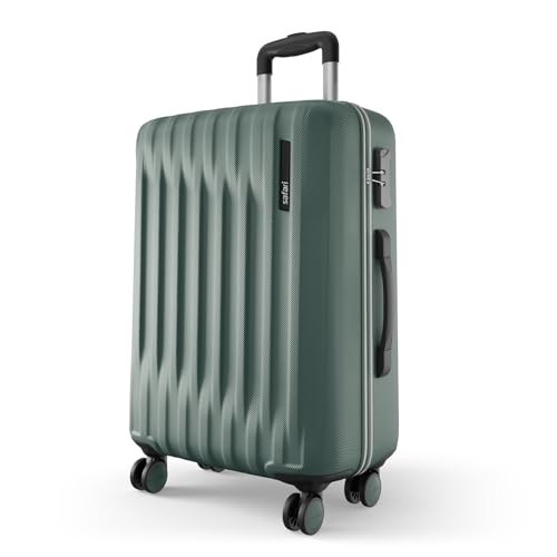 Image of Safari Large Ray Neo 8 Wheels 77cm Size Check-in Trolley Bag, Hard Case Polycarbonate 360 Degree Wheeling Luggage for Men & Women, Travel Bag, Suitcase for Travel, Trolley Bags for Travel, Sage Green