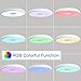 liibodi Smart Waterproof LED Flush Mount Ceiling Light Fixture,with Bluetooth Speaker,11 Inch,18 watt,Dimmable Music Lamp,RGB Color Changing Light with Remote Control,for Bathroom,Shower,Bedroom
