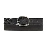 >Black Cowboysbelt Damen Leder Gürtel 252003 Black - Größe 90