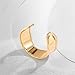 ABJFJE Fashion Adjustable Wide Chunky Gold Cuff Bracelets for Men Exaggerated Geometry Metal Punk Wrist Wrap Bangles Bracelet for Men Women Jewelry Gift Gold Silver (Gold)
