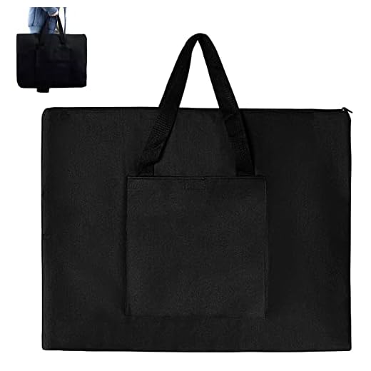 INHEMI Bolsa para Láminas de Dibujo A2 Bolsa de Tablero de Pintura Bolsa de Tablero Dedibujo Impermeable Funda de Transporte de Artista -25.8x21.1in,Negro