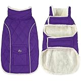 Malier Dog Winter Coat, Windproof Dog Cold Weather Coats with Real Pocket, Winter Dog Extra Warm Coa