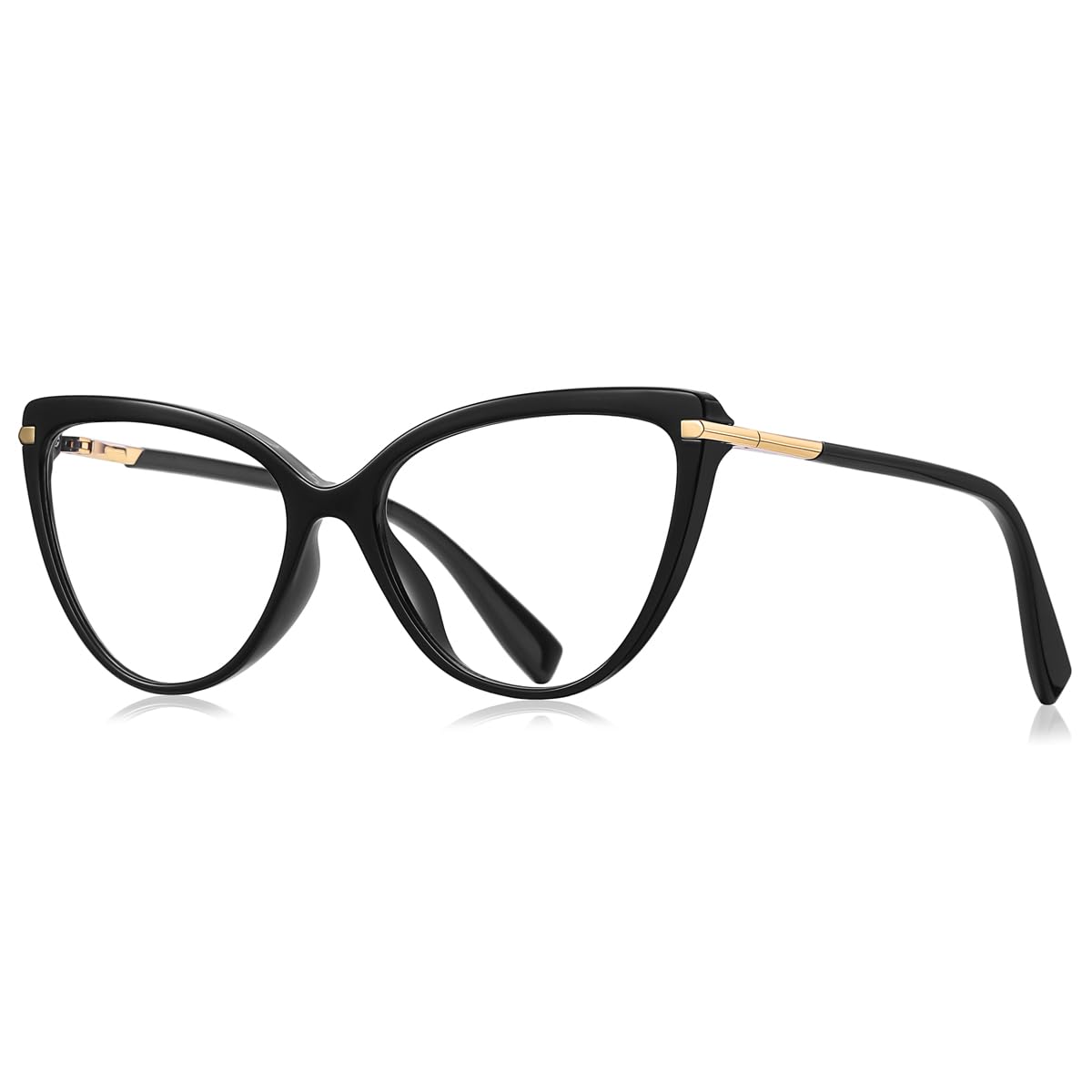 Blue Light Blocking Glasses Women Fashion Eyeglasses Cat Eye Glasses Frame TR90 Eyewear Half Metal