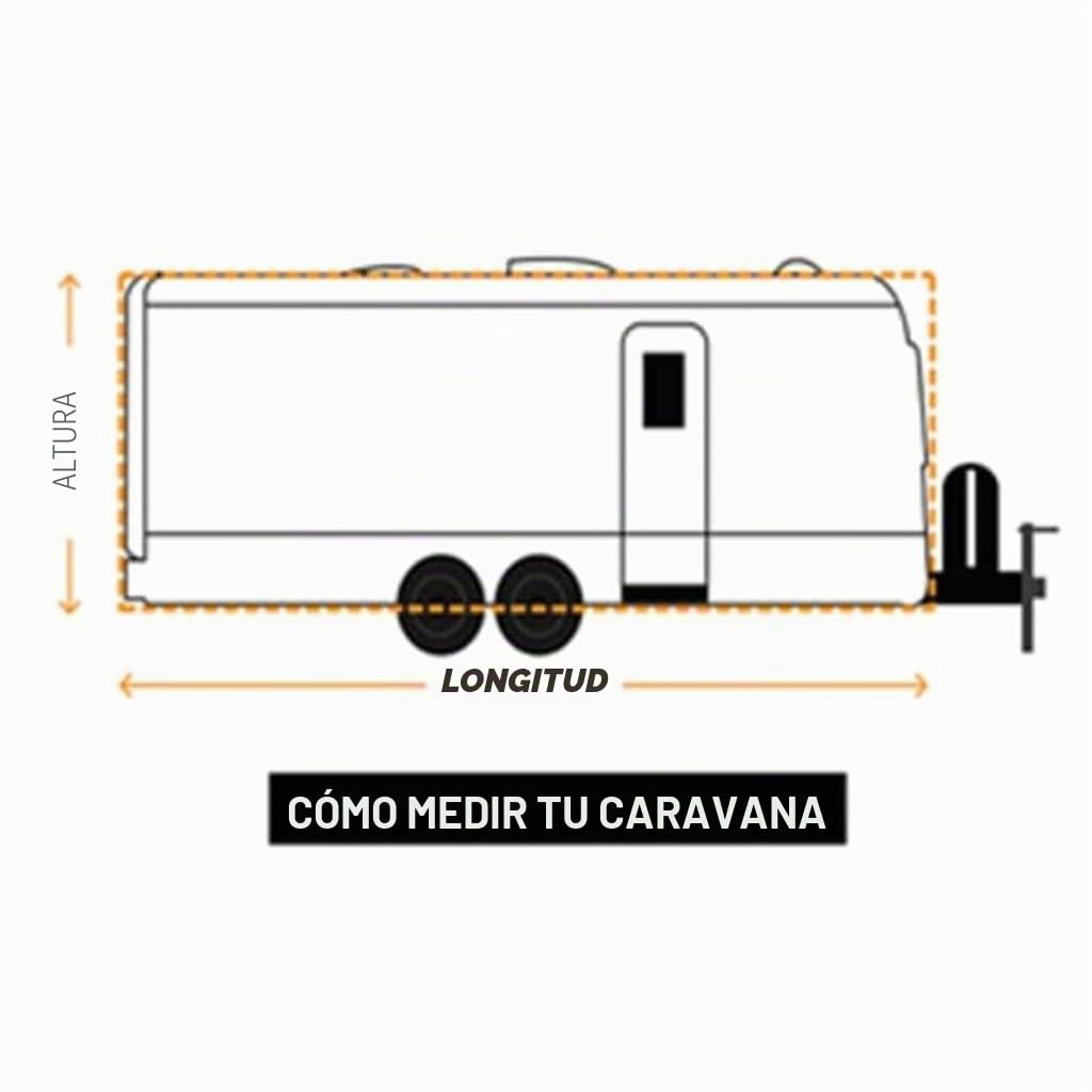 vidaXL Funda para Caravana Gris S