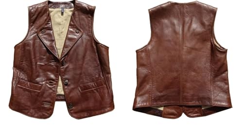 Men's Faux Leather Suit Vest Motorcycle Biker Vest Casual Western Sleeveless Jacket4
