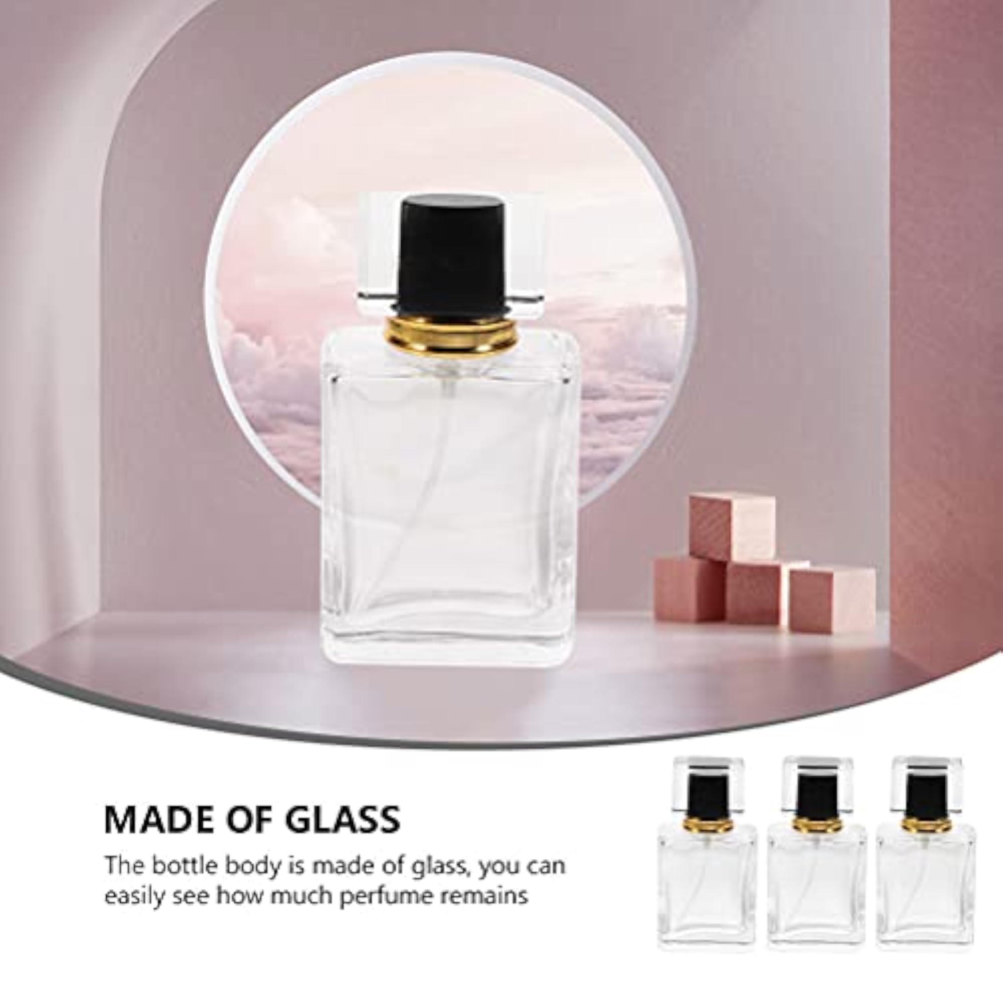 3pcs 30ml Fine Mist Refillable Spray Perfume Bottles