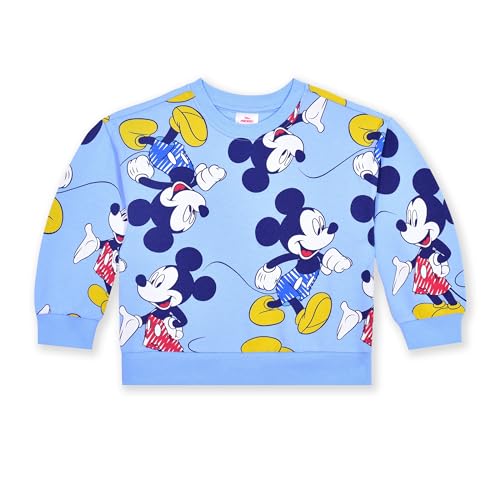 Image of Disney Mickey Mouse Boys Short Sleeve T-Shirt, Shorts, and Sweatshirt 3 Piece Set for Toddlers - Blue /White