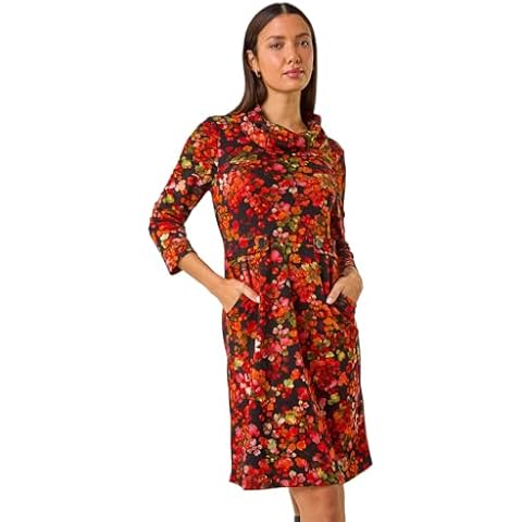 Roman Originals Stylish Cowl Neck Dress Cover