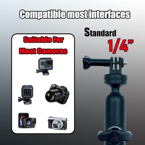 Image of Gopro Mount for Bike Action Camera Mount Compatible with gopro Bike Mount 360 rotational Angle for Bike Motorcycle and Bicycle Handlebar