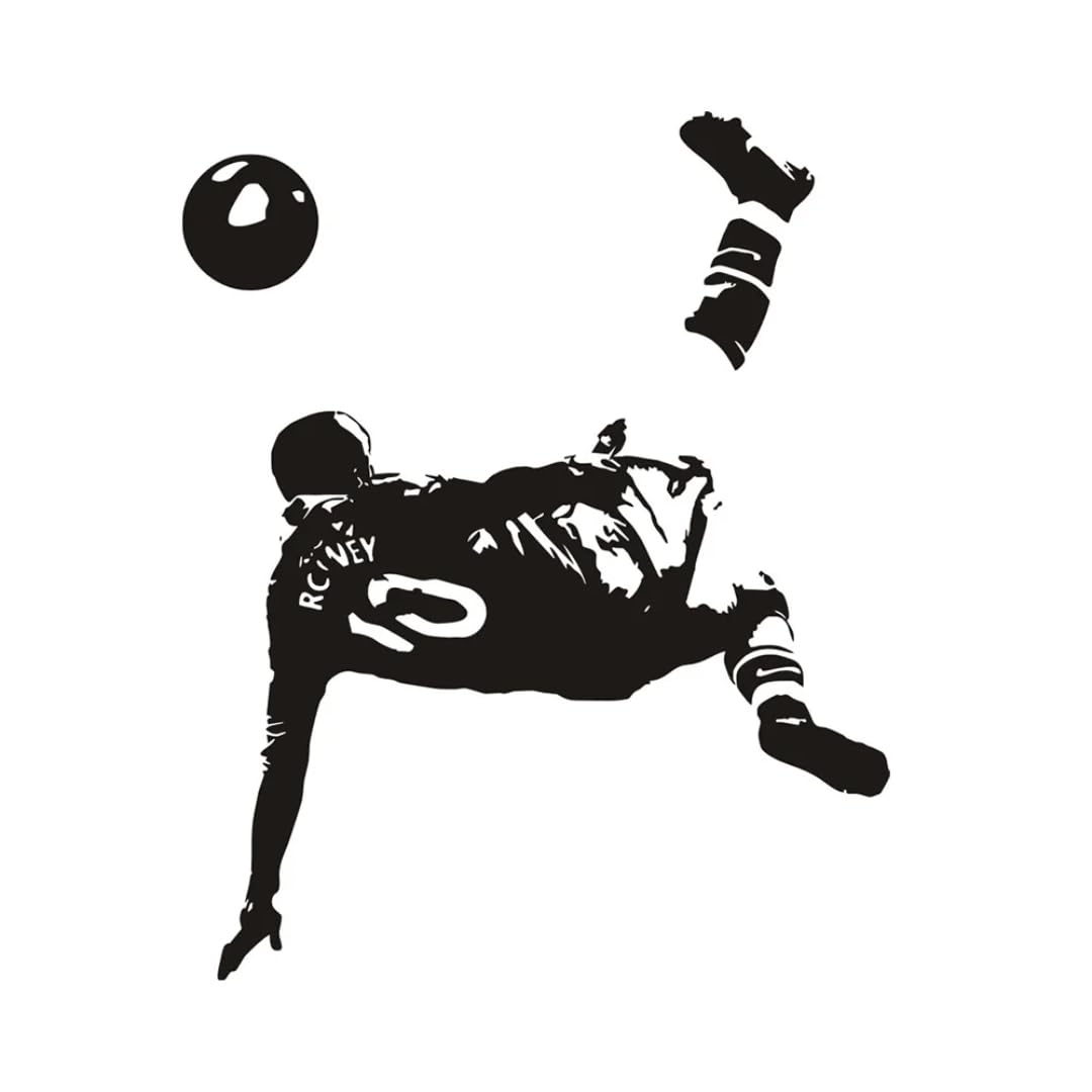WEIMEIJIE Football Player Silhouette, Goal-Scoring boy, Room wall Decoration, Living Room Sticker, Vinyl Art Decal.