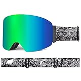 Fashine Diseño, Casco Compatibilidad: El exceso de las gafas gafas de esquí son la mejor opción para los usuarios de gafas y es compatible con casi todas las formas de los cascos.El elegante y compacto diseño hace que se vea perfecto para hombres, mujeres y jóvenes.