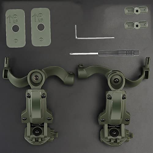 SeeboJK Tactical Headset Suspension Bracket für Fast/ARC/MK Helmschiene, Am Kopf Montierter Adapter, Am Helm Montierter Adapter, für Earmor Tactical Headsets,Od Cover