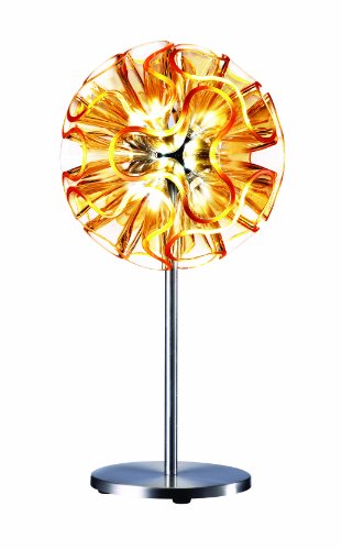 QisDesign CR01_DR45 Coral Table Lamp, Orange
