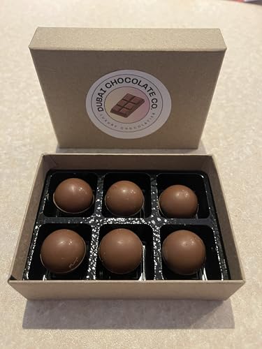 Dubai Chocolate Truffle Bites, chocolate con leche de lujo, caja de 200 g, juego de 6 piezas