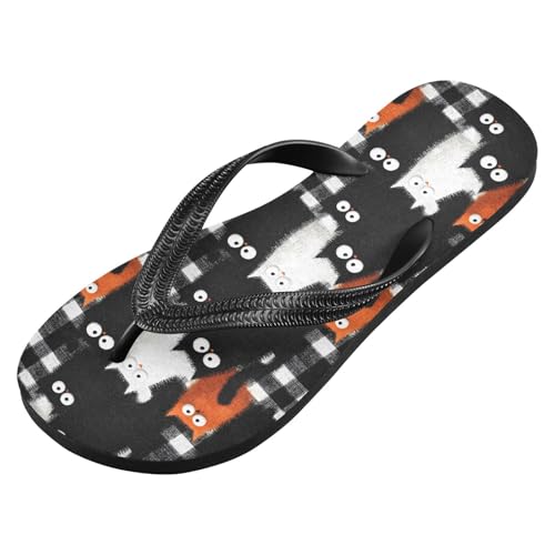 Flip Flop Sandals Funny Cats Print for Women Men Beach Outdoor XS2