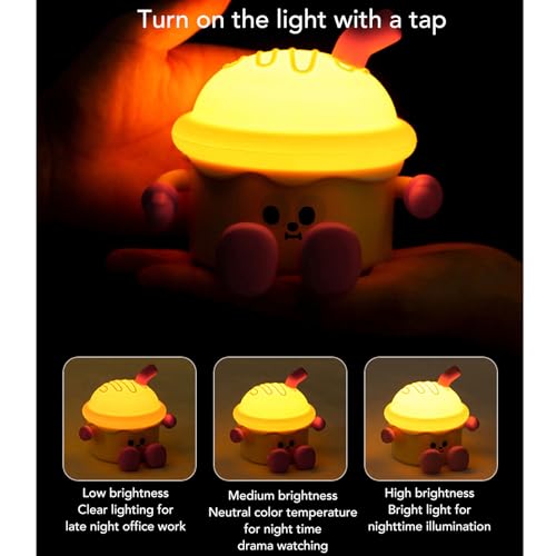 Lámpara nocturna silicona dimmable recargable USB miniatura 6