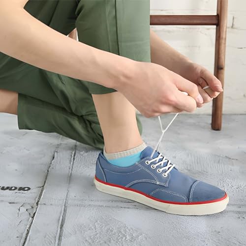 Image of MOMISY Men's Premium Cotton Cushion Ankle length Socks, (Multicolor) Pack of 5 (Free Size)