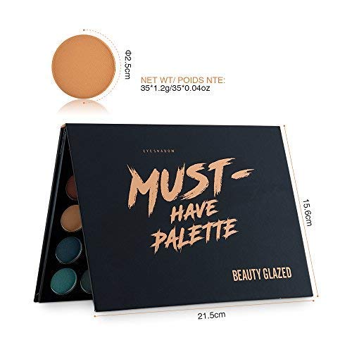 Must Have Eyeshadow Palette Foxy Look, Highly Pigmented 35 Shades Olive Matte And Shimmers Makeup Palette, Waterproof Blendable Eye Shadow, No Flaking, Little Fall Out, Stay Long, Hard Smudge, Cruelty- Free Makeup Pallet, Full Face Eye Make Up For Beginners Any Skin Tones Shading And Contouring Smokey Eye #TOP7