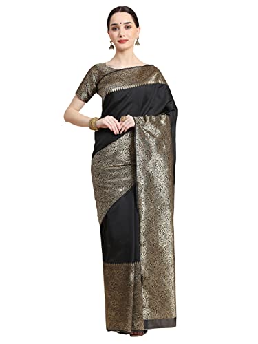 Image of Avantika Fashion Women's Classy Kanjivaram Soft Lichi Silk Banarasi Saree With Blouse Piece