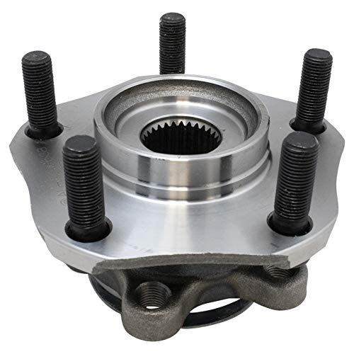 Image of TRQ Front Driver and Passenger Side Wheel Bearing and Hub Assembly Set 2 Piece Compatible with 2015-2018 Chevrolet City Express 2013-2019 Nissan NV200 2013-2019 Sentra 2013-2017 Leaf