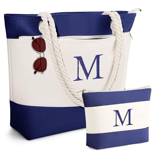 Image of YOOLIFE Beach Bags for Women - Travel Canvas Beach Tote, Pool Waterproof Bag, Travel Essentials, Gifts for Women Birthday
