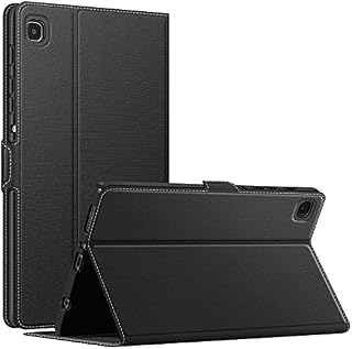 KENOBEE Case for Samsung Galaxy Tab A7 Lite 8.7 inch 2021 (SM-T220 / T225), Slim Fit Multiple-Angle Viewing Stand Cover, Premium Vegan Leather Sleeve for Tab A7 Lite 8.7", (Black)