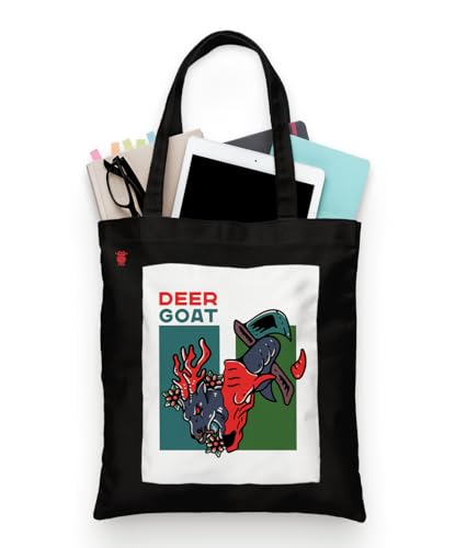 Image of ZORI Black Tote Bag With Pocket Printed Designed Canvas Tote Bags For Women large capacity,Tote bag For Shopping, College, Travel, More Canvas Handbag For Unisex Bag
