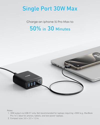 Anker Desktop Charger, Fast Charging USB C Charger with, photo 3 of 4