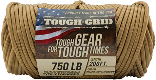 Image of TOUGH-GRID 750 Paracord, 100% Nylon, Made in USA, Type IV Mil-Spec Cord