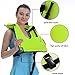 Iewroyt Swim Vest Inflatable Snorkel Vest for Adult Kid Swimming Jacket Safety for Diving Surfing Supplies Green 61 * 45cm