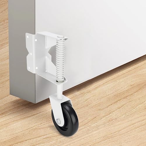Image of Heavy Duty Gate Wheel for Wooden Gate, Spring Loaded Gate Caster Wheel, Farm Gate Wheel with 220 Lbs Capacity, 360 Swivel, for Left&Right Gate