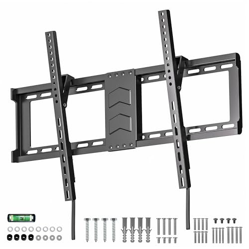 Digank TV Wall Bracket for 4375 Slim Heavy Duty Tilt TV Wall Mount with Adjustable Pull Cords for Living Room Bedroom Office Gaming Room or Home Theatre 75kg Load Max VESA 600x400mm