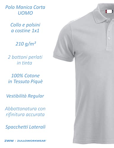 ZULLO WORKWEAR Polo Uomo Bianca da Lavoro