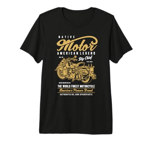 Retro vintage american motorcycle indian for old biker gifts premium t-shirt