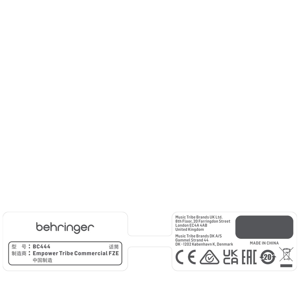 Behringer Mikrofon z pałąkiem na szyję BC444, czarny