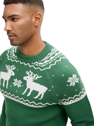 HOTake Men's Pullover Crewneck Sweater, Fair Isle and Christmas Pattern Available2